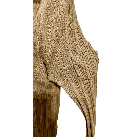 Vintage Old Navy Ribbed Cotton Sweater Neutral Tan M - Picture 4 of 8